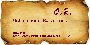 Ostermayer Rozalinda névjegykártya